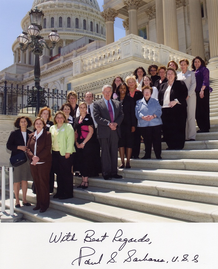 Senators Paul Sarbanes and Barbara A. Mikulski meet with the 2005-2006 MD Teachers of the Year