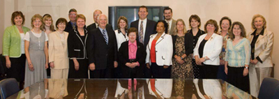 Photo: Maryland Teachers of the Year 2006 - 2007 with Senators Barbara A. Mikulski and Benjamin L. Cardin (both D-Md.)